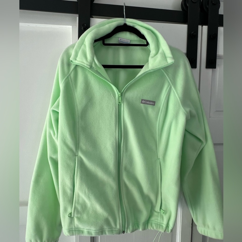 Lime green Columbia zip up fleece